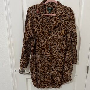 Ralph Lauren Women's Leopard Print Pajama nightshirt